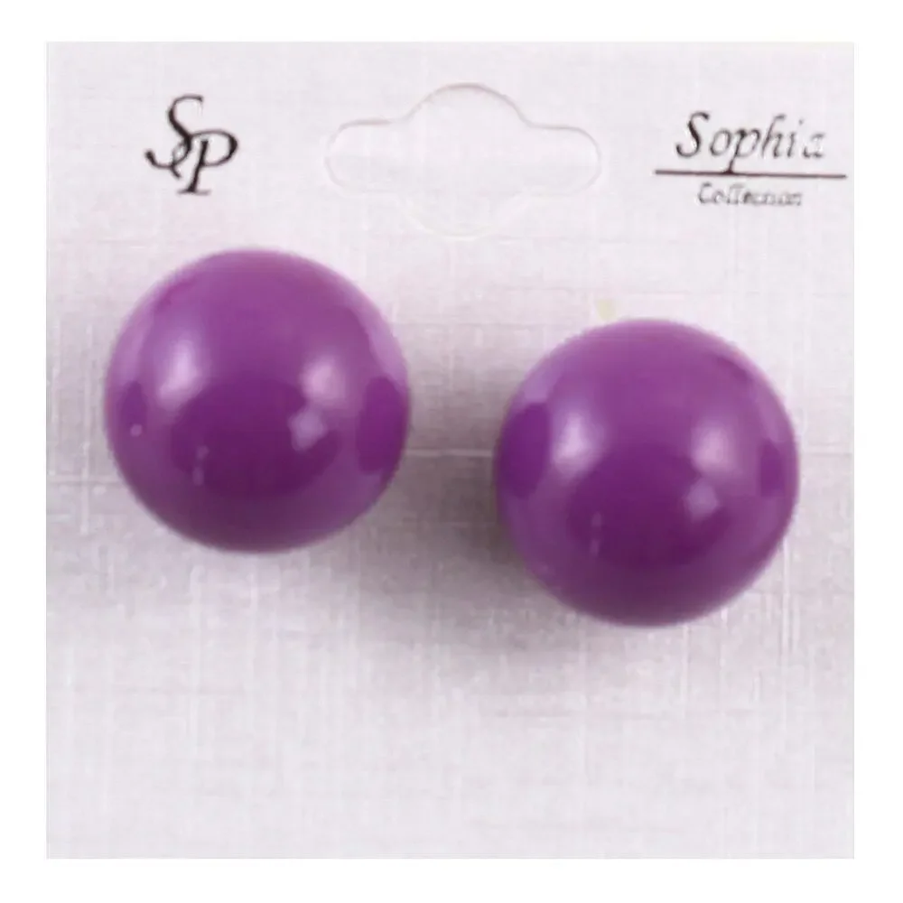Vintage 1980s Plastic Ball Earrings 3/4
